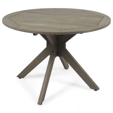 Noble House Stamford Round Patio Dining Table in Gray, , large