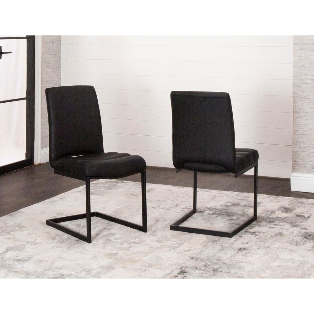 Sunset Furniture Rhea Side Chair in Matte Black, , large