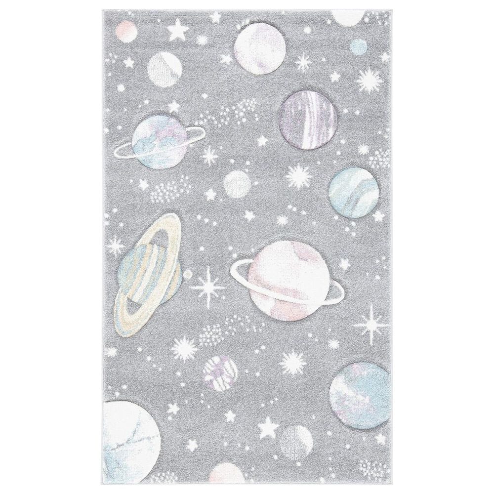 Safavieh Carousel 3"3" x 5"3" Grey and Lavender Kids Area Rug, , large