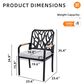 Hearth and Haven Patio Dining Chair with Branch-Like Backrest in Bourbon Brown (Set of 2), , large