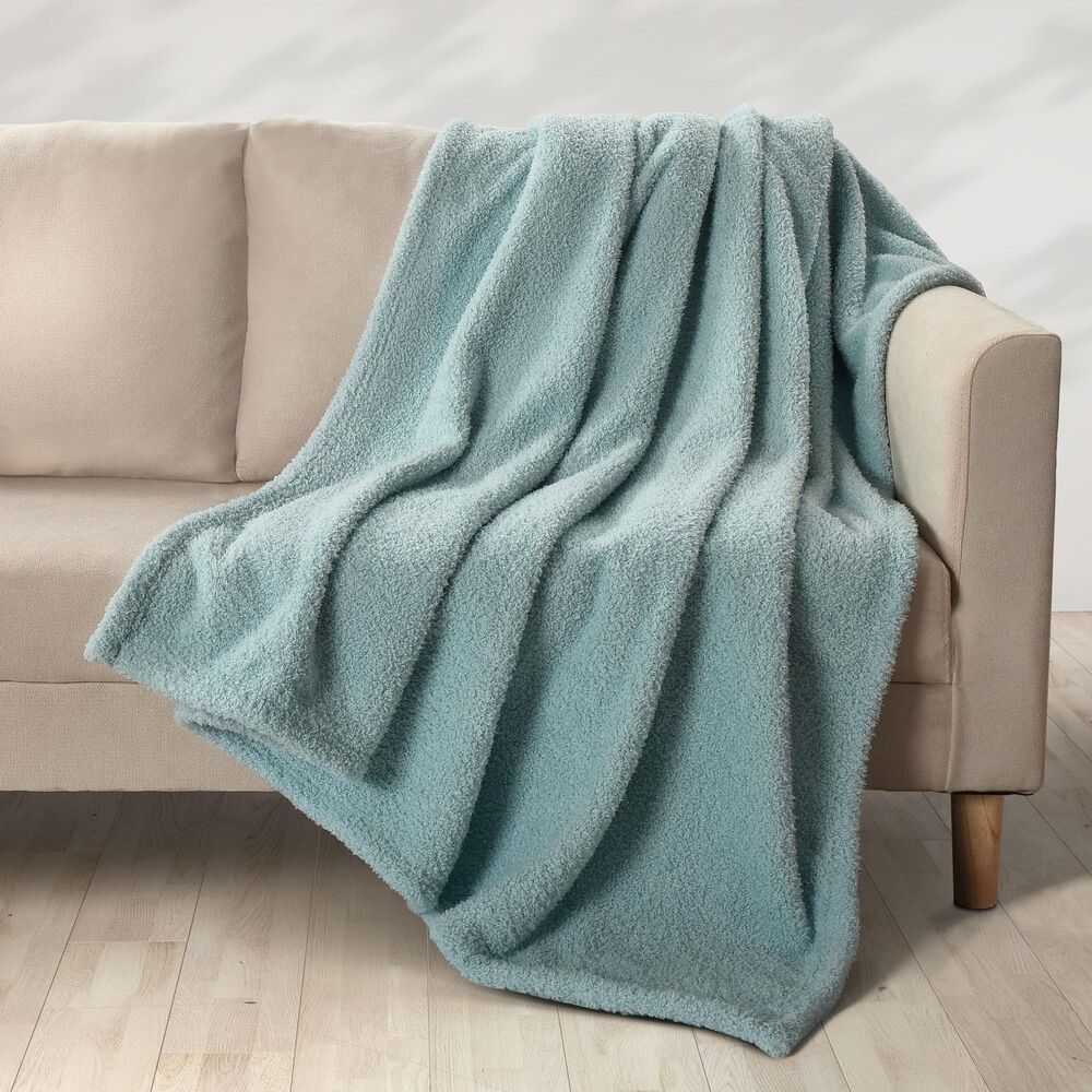 J. Queen New York Cozy 50&quot; x 70&quot; Throw in Aqua, , large