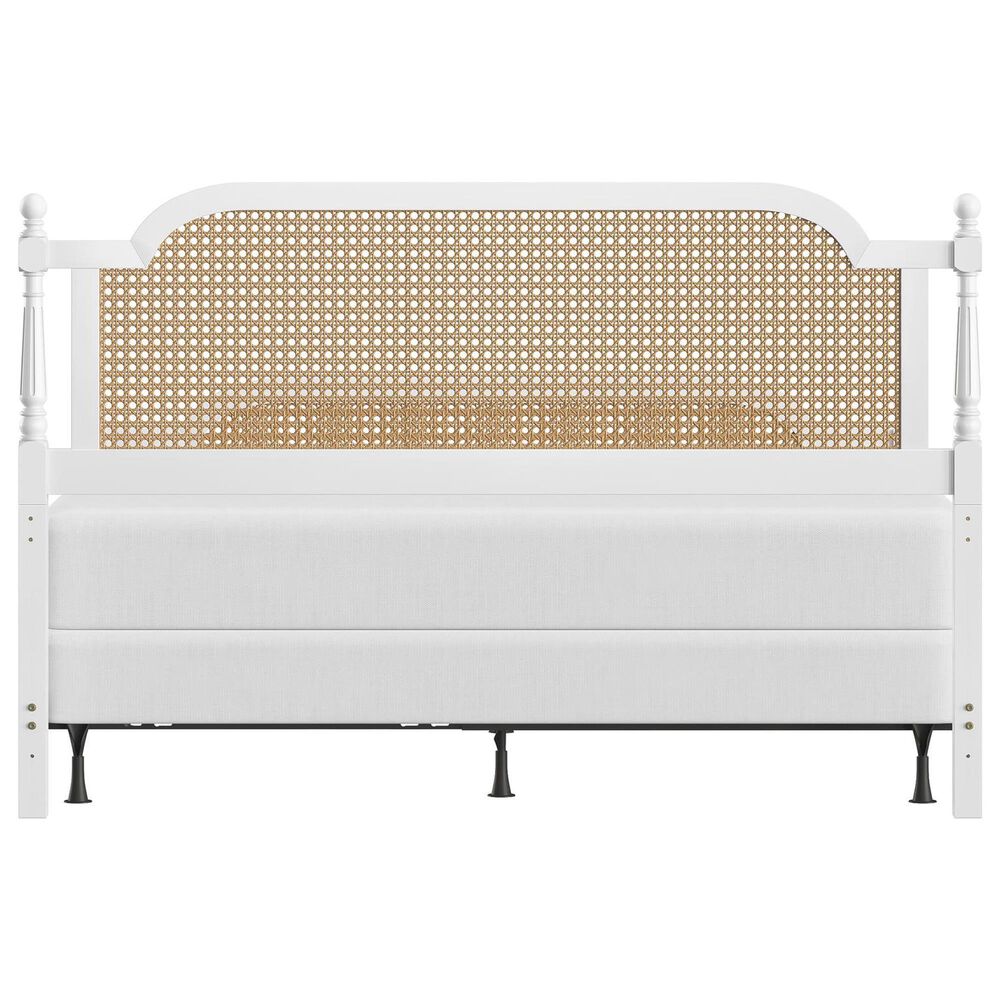 Richlands Furniture Melanie King Poster Panel Wood Bed in White, , large