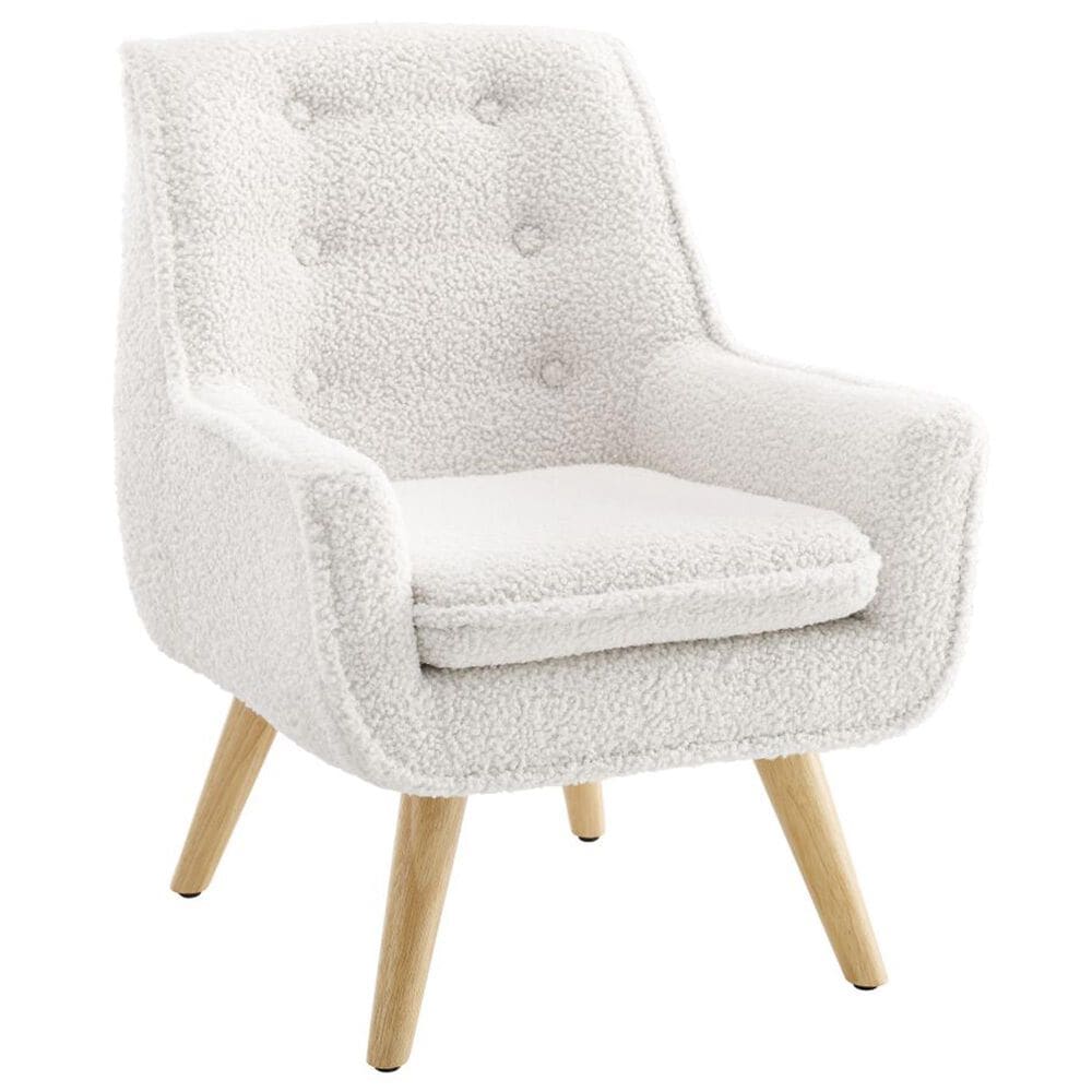 Linden Boulevard Trelis Kids Accent Chair in White, , large