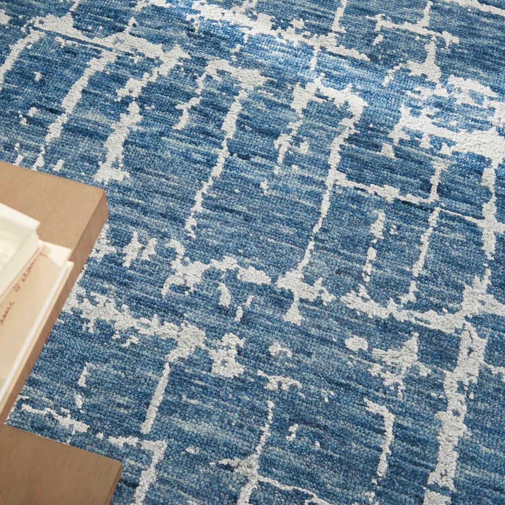 Nourison Luna 8&#39;6&quot; x 11&#39;6&quot; Blue and Silver Area Rug, , large