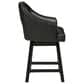 Ashley Tallenger 25" Swivel Counter Stool with Black Cushion in Dark Brown, , large