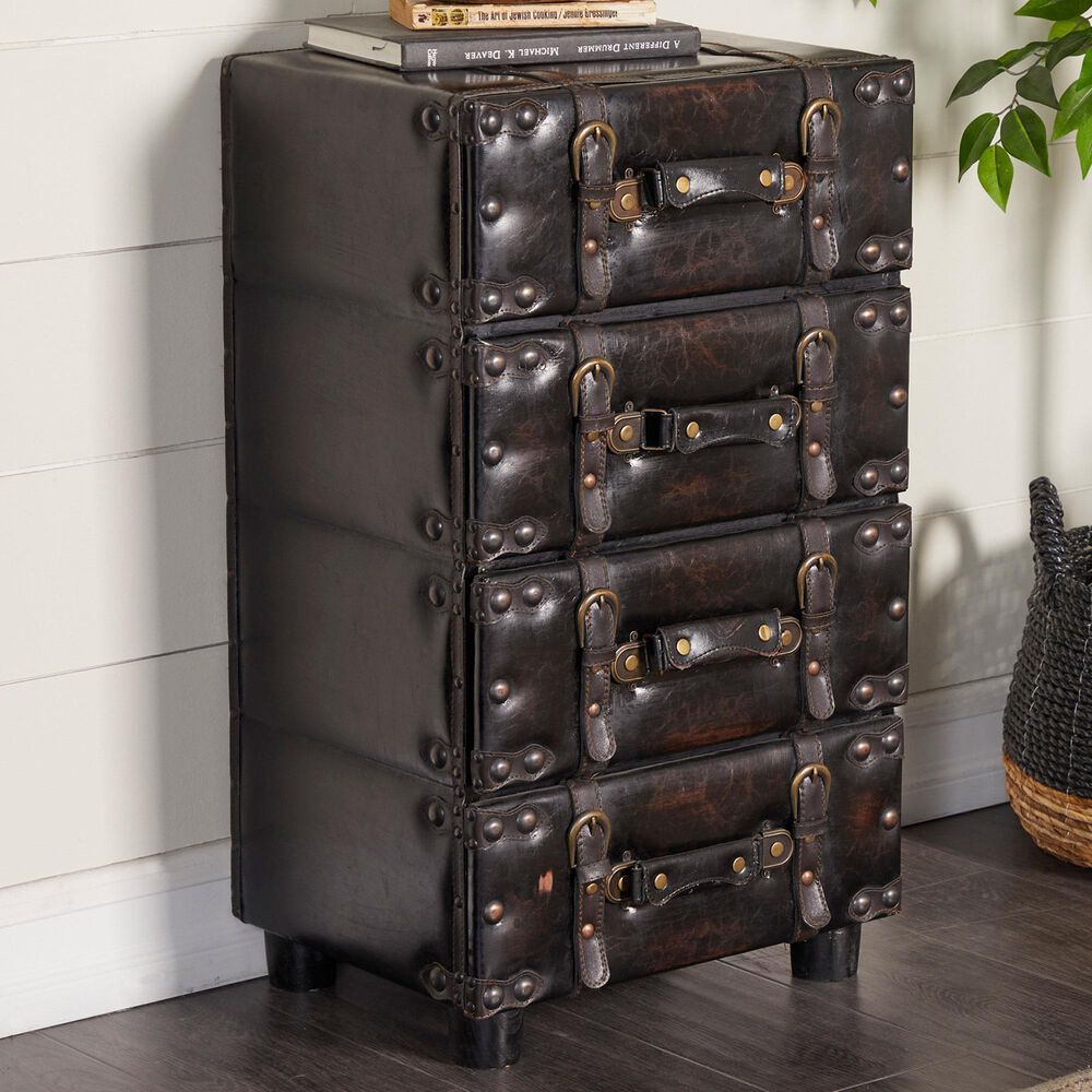 Uma Enterprises 4-Drawer Chest in Black, , large
