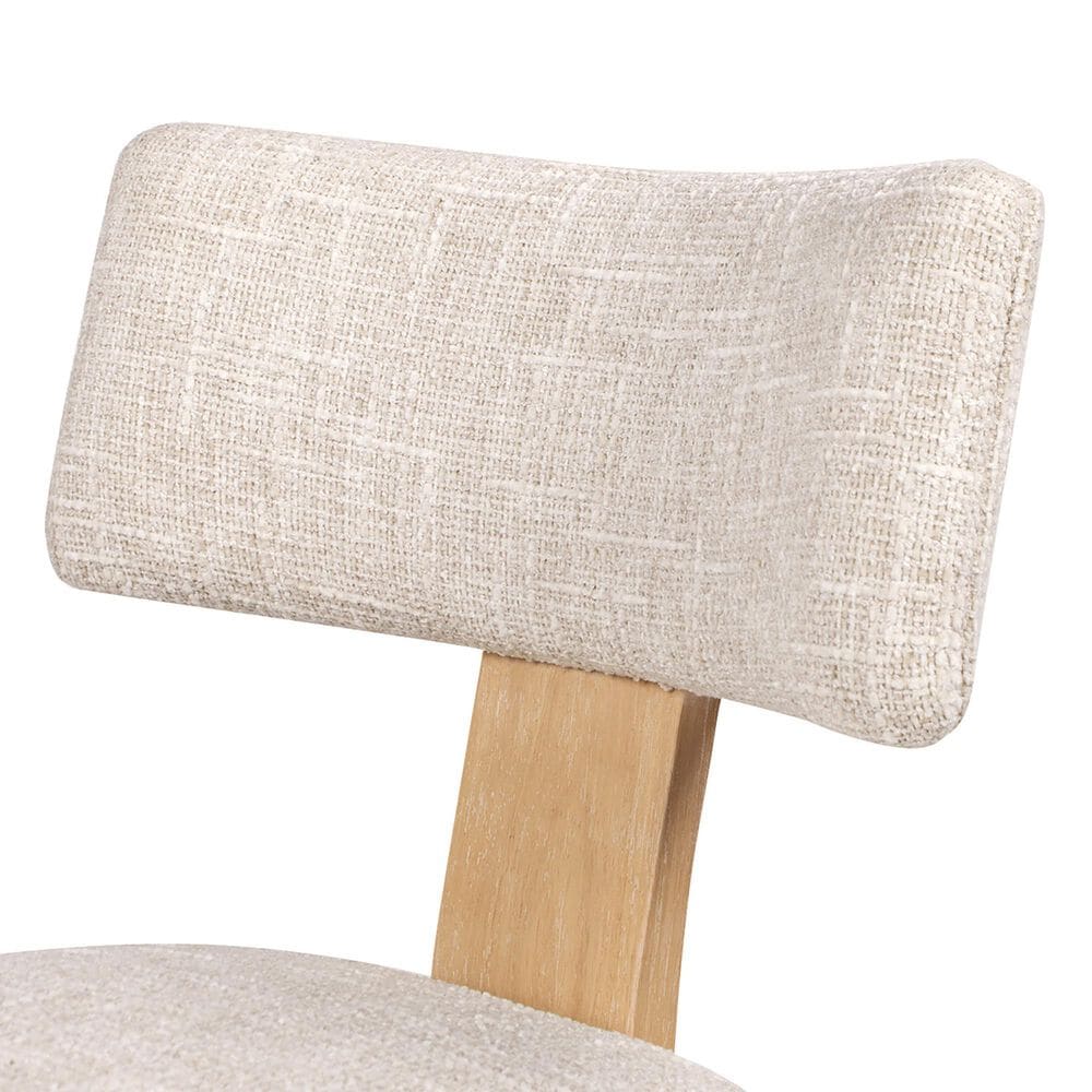 Jennifer Taylor Home Louise Side Chair with Travertine Beige Cushion in White Washed and Natural (Set of 2), , large