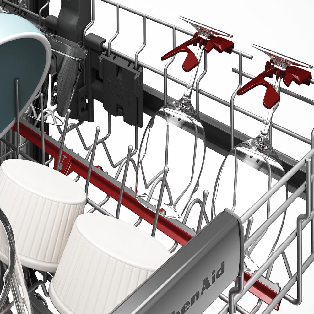 KitchenAid 24&quot; Built-In Bar Handle Third Rack Dishwasher with Stemware Shield and Stemware Clips in PrintShield Stainless Steel, , large