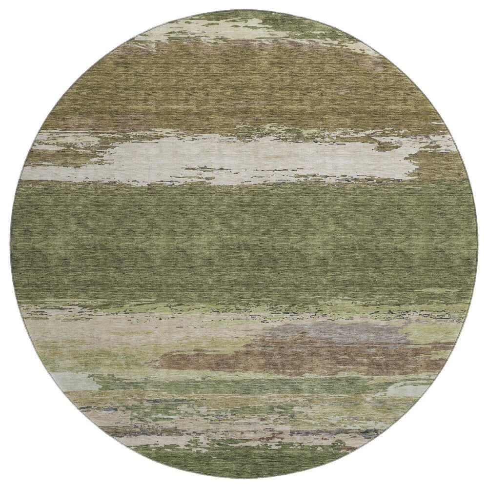 Dalyn Rug Company Trevi TV8 8" Round Olive Area Rug, , large