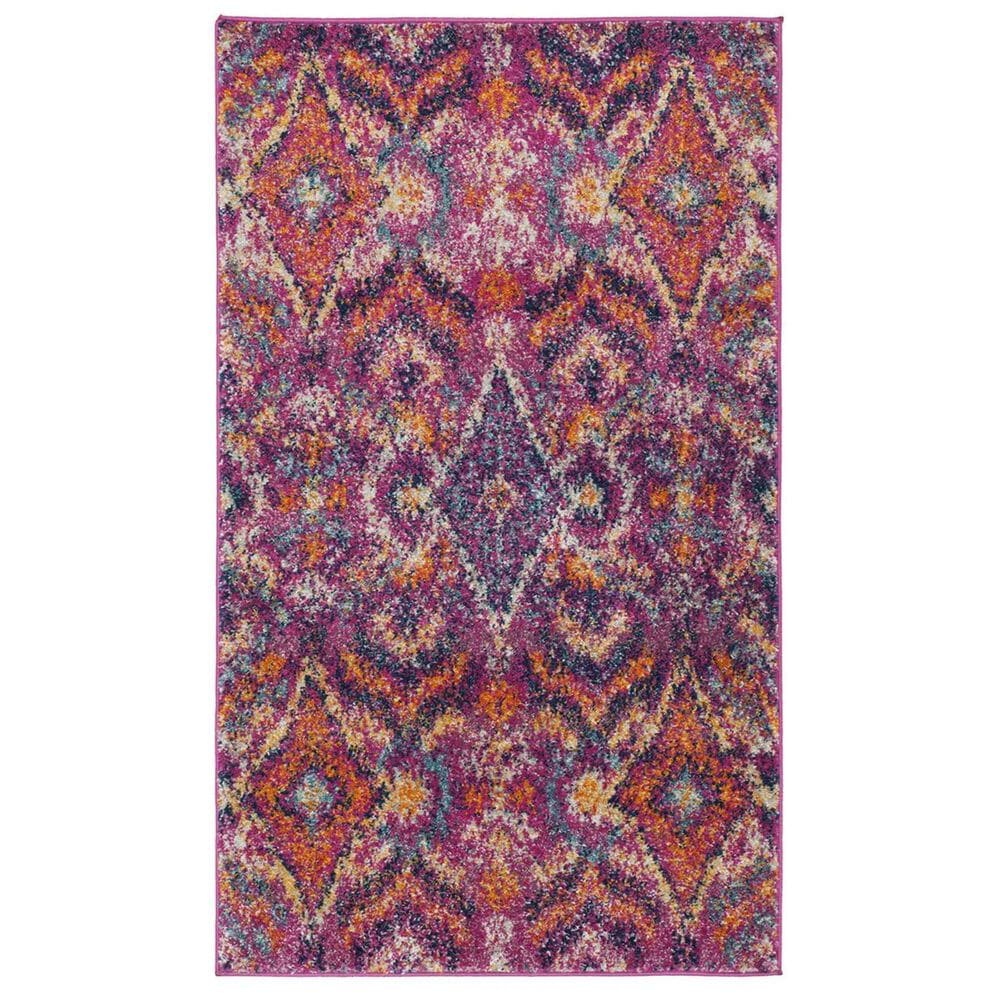 Safavieh Madison MAD610M-3 3" x 5" Fuchsia/Multi Area Rug, , large