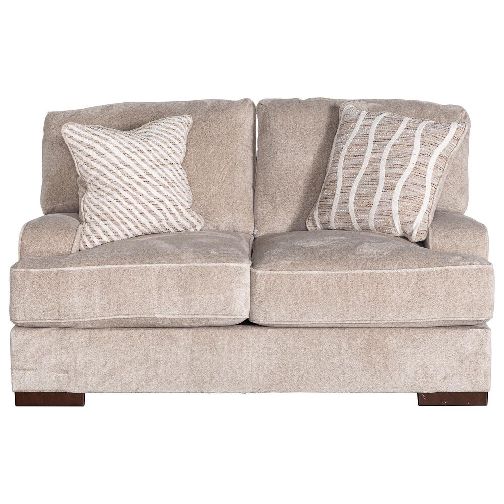 Ashley High Profile Stationary Loveseat in Taupe, , large