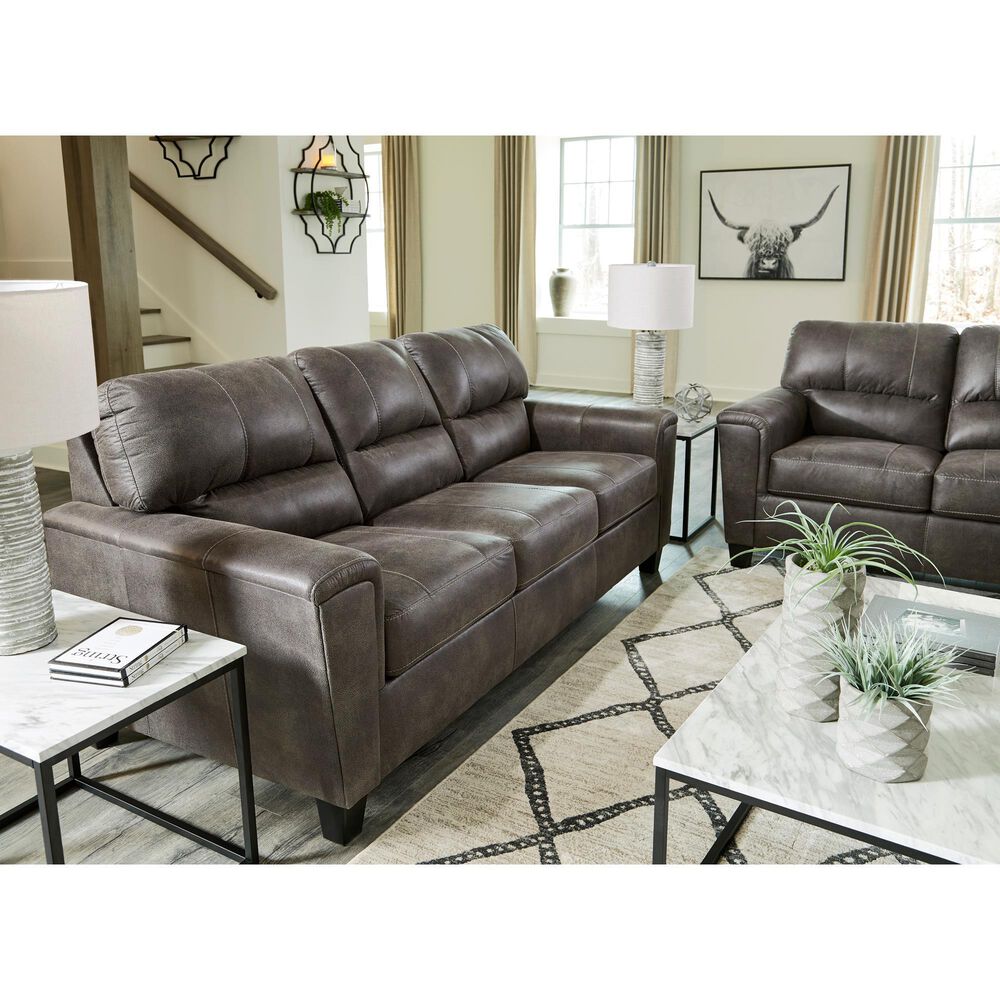 Ashley Navi Stationary Queen Sofa Sleeper in Smoke, , large