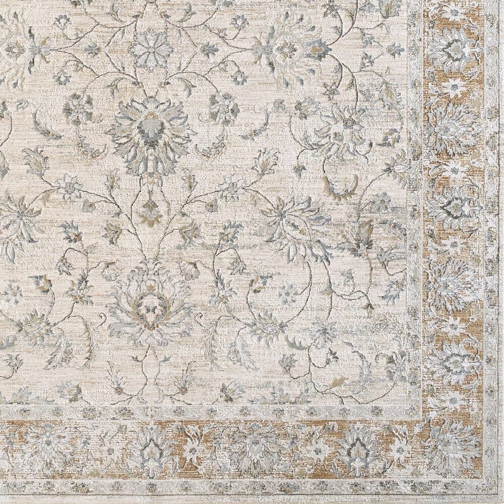 Surya Brunswick Light Gray, Cream, Medium Brown, Light Brown, Charcoal and Mustard 2&#39; x 2&#39;11&quot; Area Rug, , large