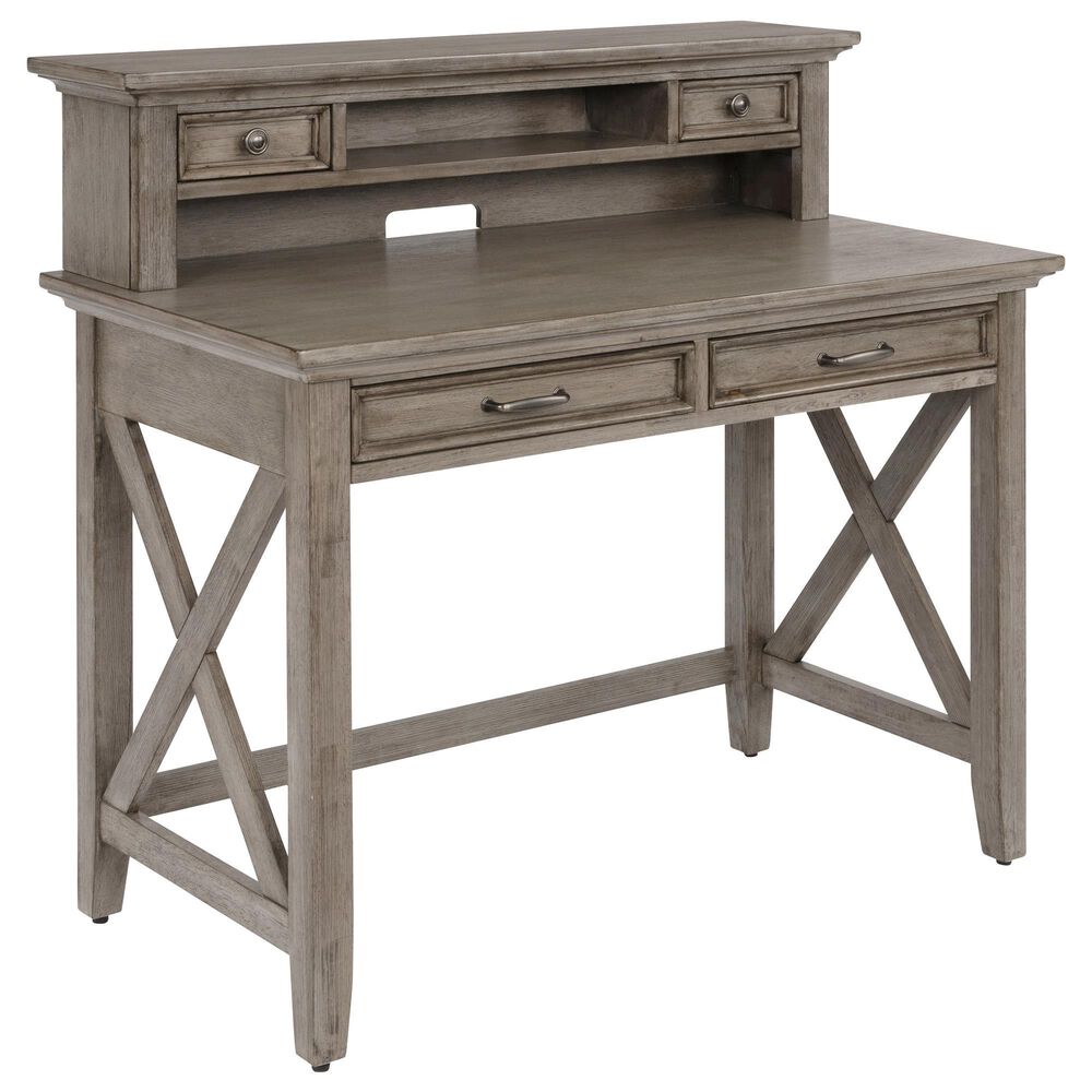 Homestyles Mountain Lodge Desk with Hutch in Gray, , large