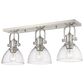 Golden Lighting Hines 3-Light Bath Vanity with Seeded Glass in Pewter, , large