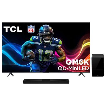 TCL 85" Class QM6K Series 4K UHD HDR QD-Mini LED - Smart Google TV with Q Class 5.1.2 Channel Soundbar System in Black, , large