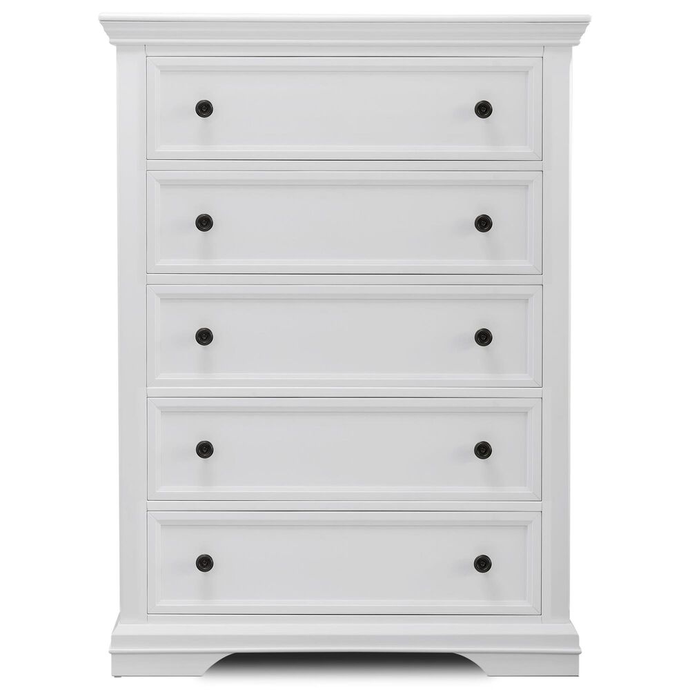 Sorelle Portico 5-Drawer Chest in White, , large