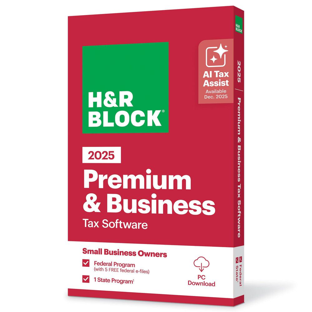 H&R Block H&R Block Tax Software Premium and Business 2025, , large