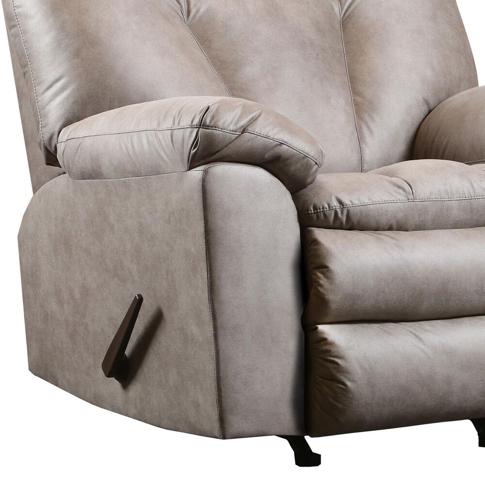 Southern Motion Bennett Manual Rocker Recliner in Amos Mushroom, , large