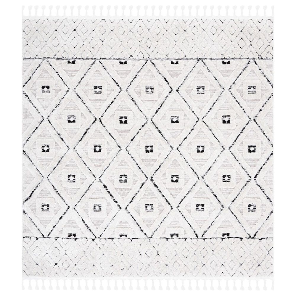Safavieh Marrakesh MRK546A 6"7" Square Ivory and Grey Area Rug, , large