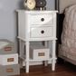 Baxton Studio Audrey 2-Drawer Nightstand in White, , large