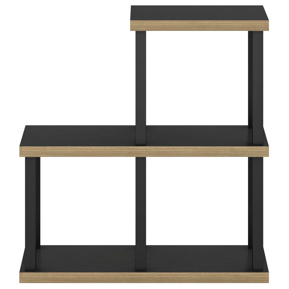 HOMLUX 3-Cube Display Bookshelf in Americano and Black, , large