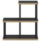 HOMLUX 3-Cube Display Bookshelf in Americano and Black, , large