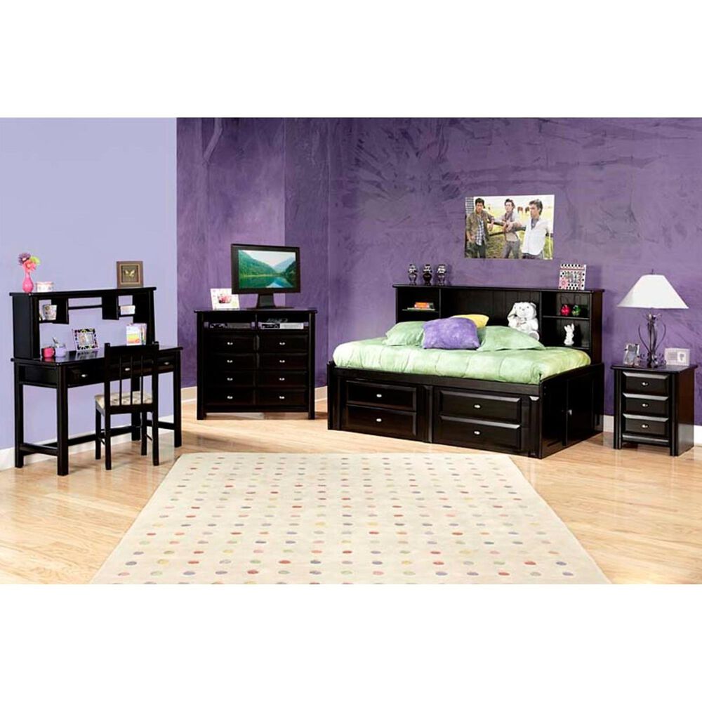 Timber Point Laguna Twin Roomsaver Bed in Black Cherry, , large