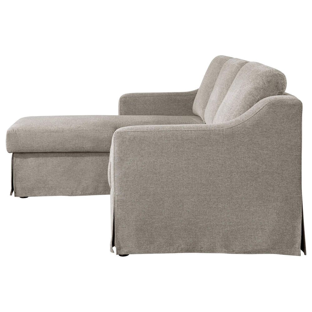 Lifestyle Solutions Haddington Stationary Convertible Sleeper Sofa with Chaise in Flax, , large