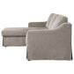 Lifestyle Solutions Haddington Stationary Convertible Sleeper Sofa with Chaise in Flax, , large