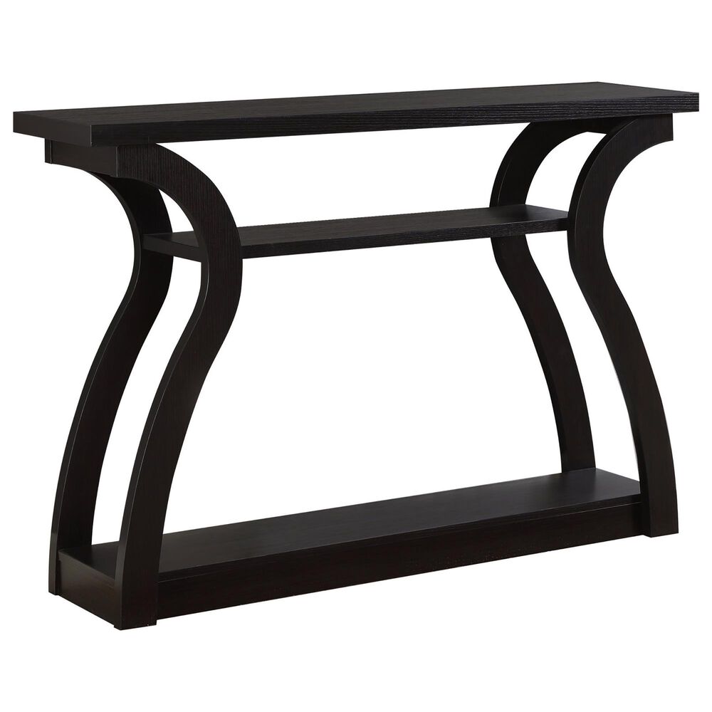 Monarch Specialties Rectangle Hall Console Table in Cappuccino, , large