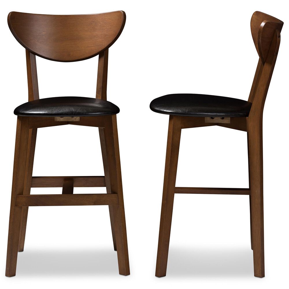 Baxton Studio Eline Counter Stool in Walnut (Set of 2), , large