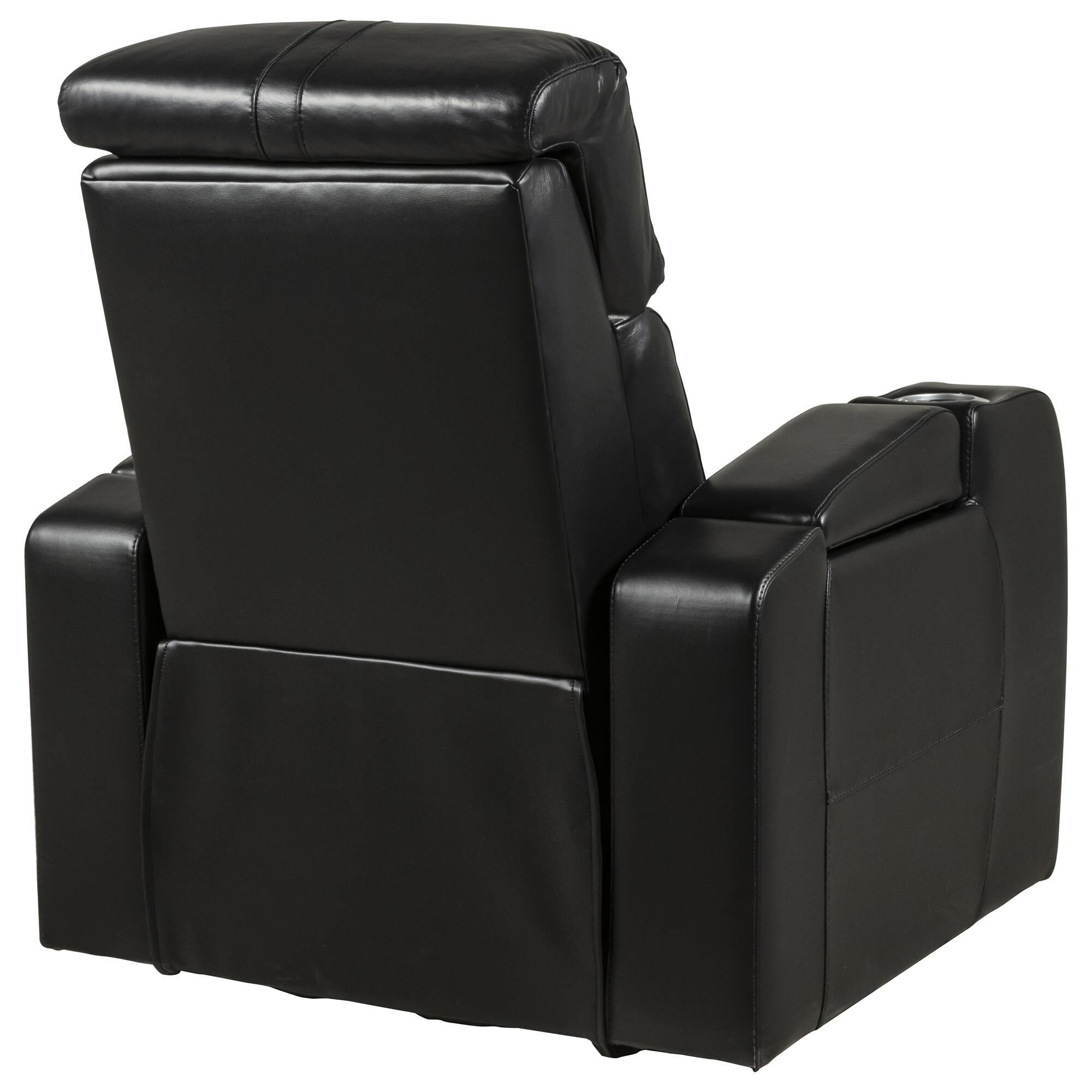 Style Expressions Flicks Leather Power Recliner with Headrest in Bali Spider NFM