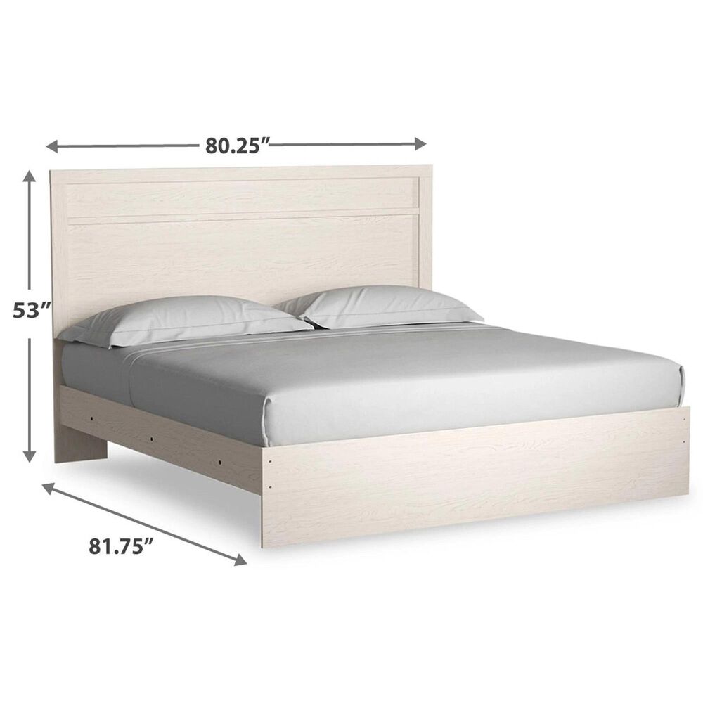 Ashley Stelsie King Panel Bed in White, , large