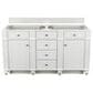 James Martin Vanities Bristol 60" Double Bathroom Vanity in Bright White with 3 cm Lime Delight Quartz Top and Rectangular Sinks, , large