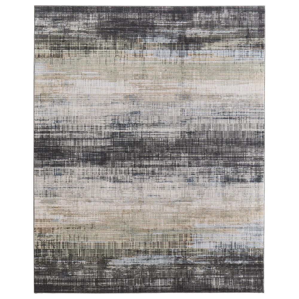Feizy Greenwich Green and Black 12" x 15" Area Rug, , large