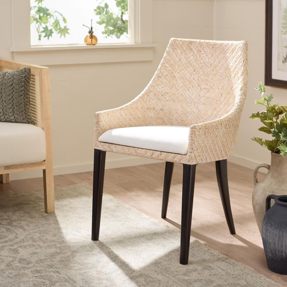 Safavieh Riko Arm Chair in Ivory, , large