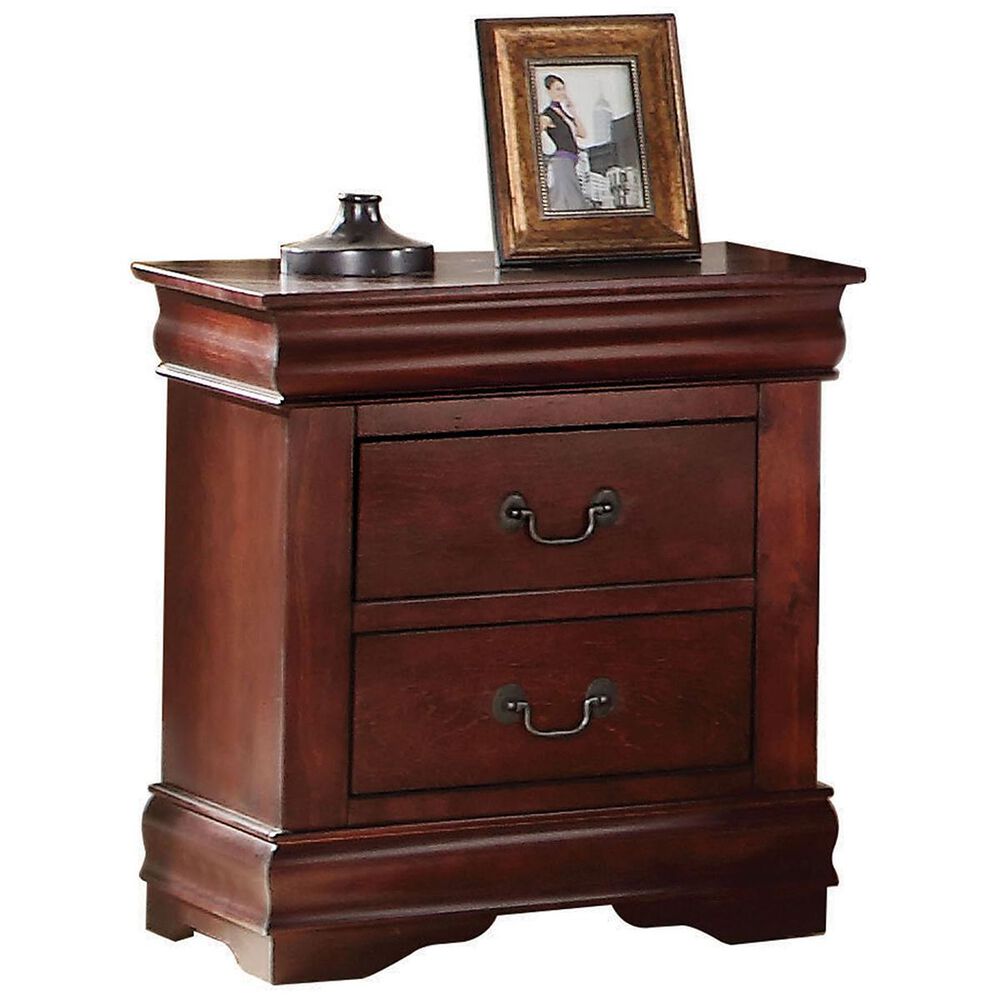Gunnison Co. Louis Philippe 2 Drawer Nightstand in Cherry, , large