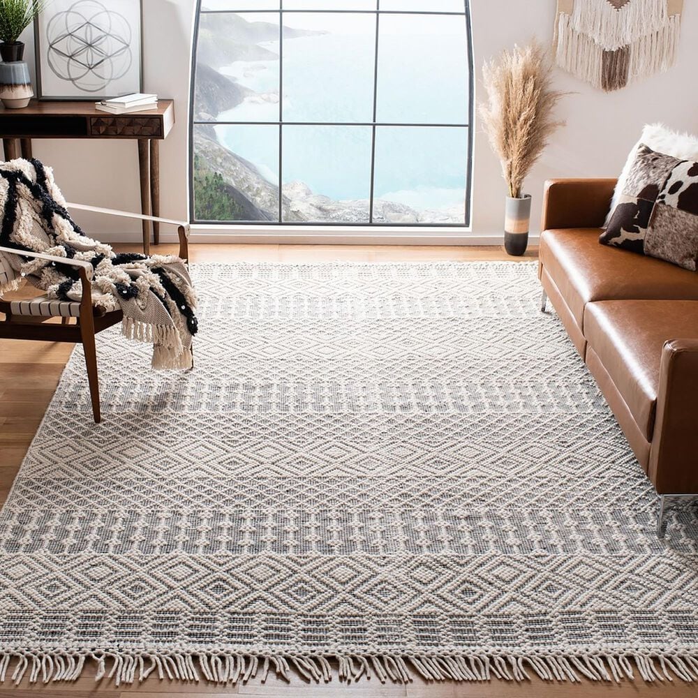 Safavieh Natura NAT852Z 10&#39; x 14&#39; Ivory and Black Area Rug, , large