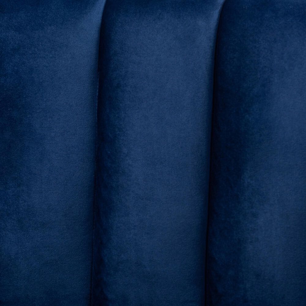 Baxton Studio Milena Stationary Sofa in Royal Blue Velvet, , large