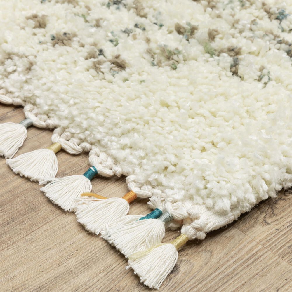 Oriental Weavers Axis Geometric 2&#39;3&quot; x 7&#39;6&quot; Ivory Runner, , large