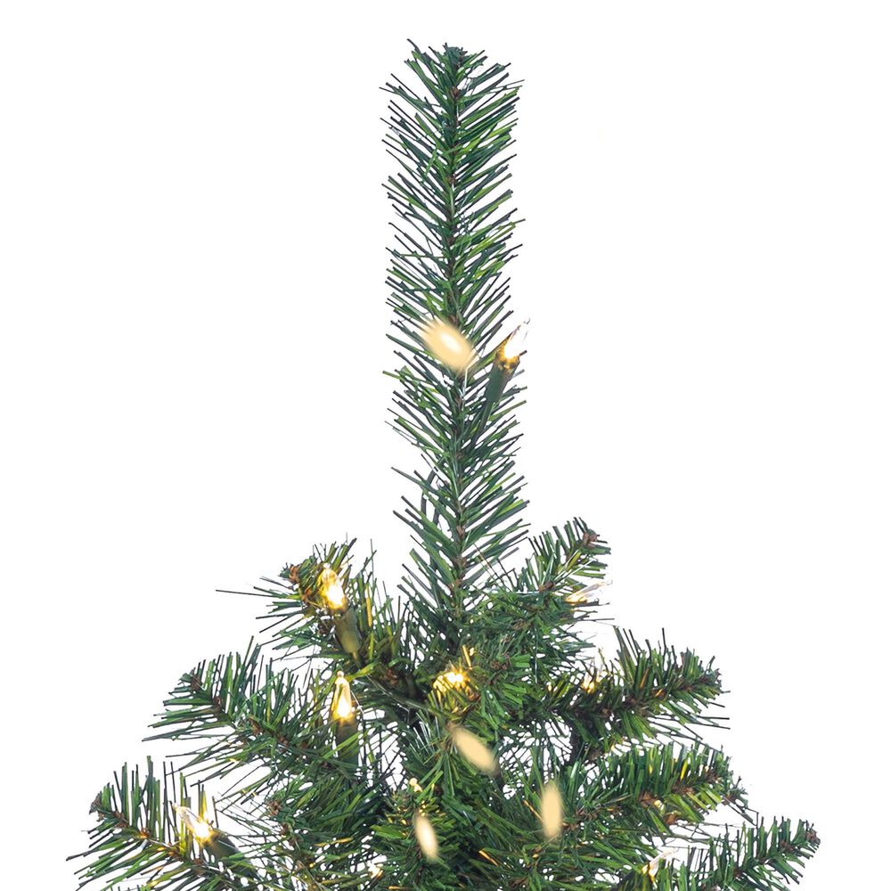 The Gerson Company 4&#39; Pop-Up Fir Tree with Warm White LED Lights in Green, , large