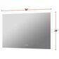 Lexora Home Aurorium 36" x 28" LED Vanity Mirror in White, , large