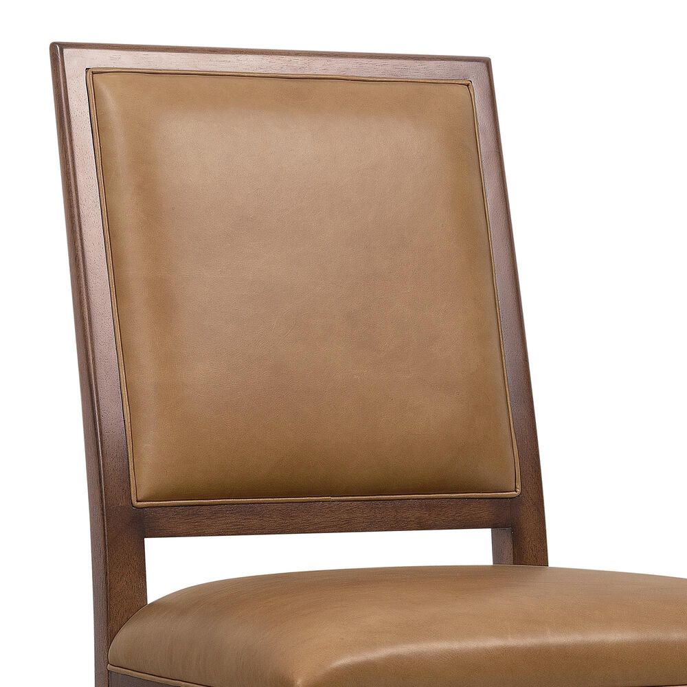 Hooker Furniture Archives Side Chair with Dark Blond Upholstered in Classic Walnut, , large