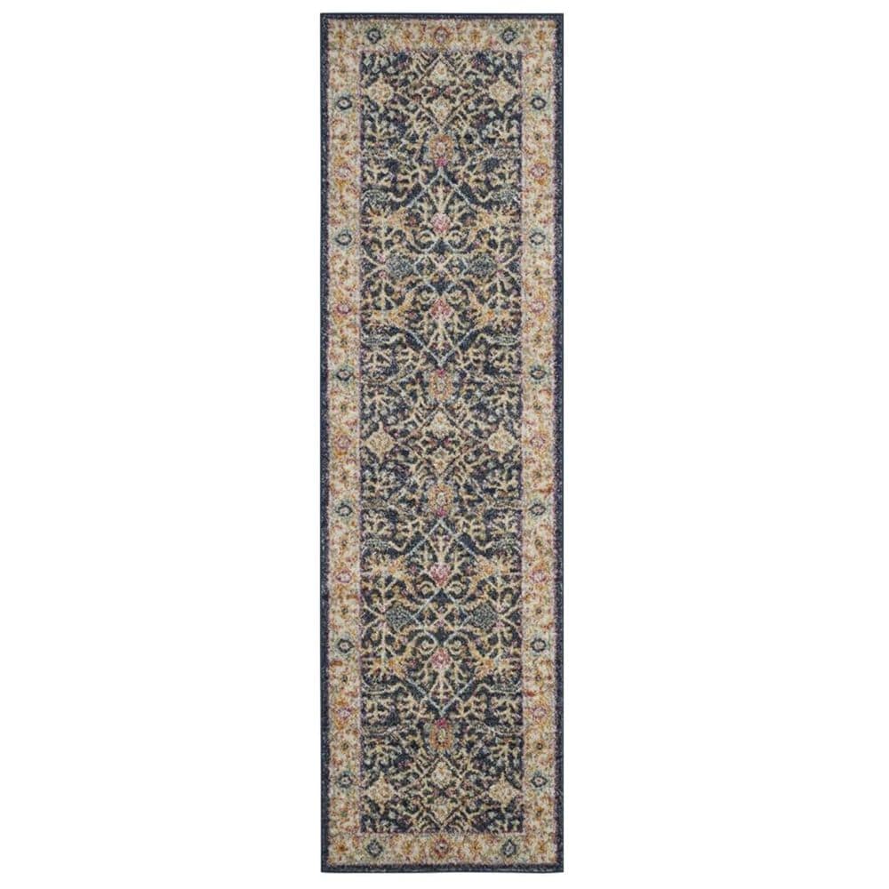 Safavieh Madison MAD612D 2"3" x 12" Navy and Creme Runner, , large