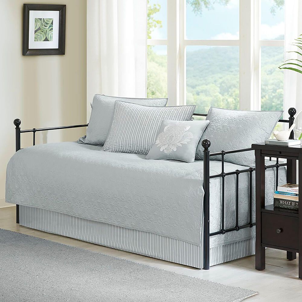 Hampton Park Quebec 6-Piece Reversible Daybed Cover Set in Grey, , large