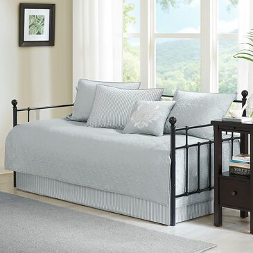 Hampton Park Quebec 6-Piece Reversible Daybed Cover Set in Grey, , large