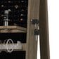 GigaCloud Swivel Jewelry Cabinet with Full Length Mirror and Locking Mechanism in Brown, , large