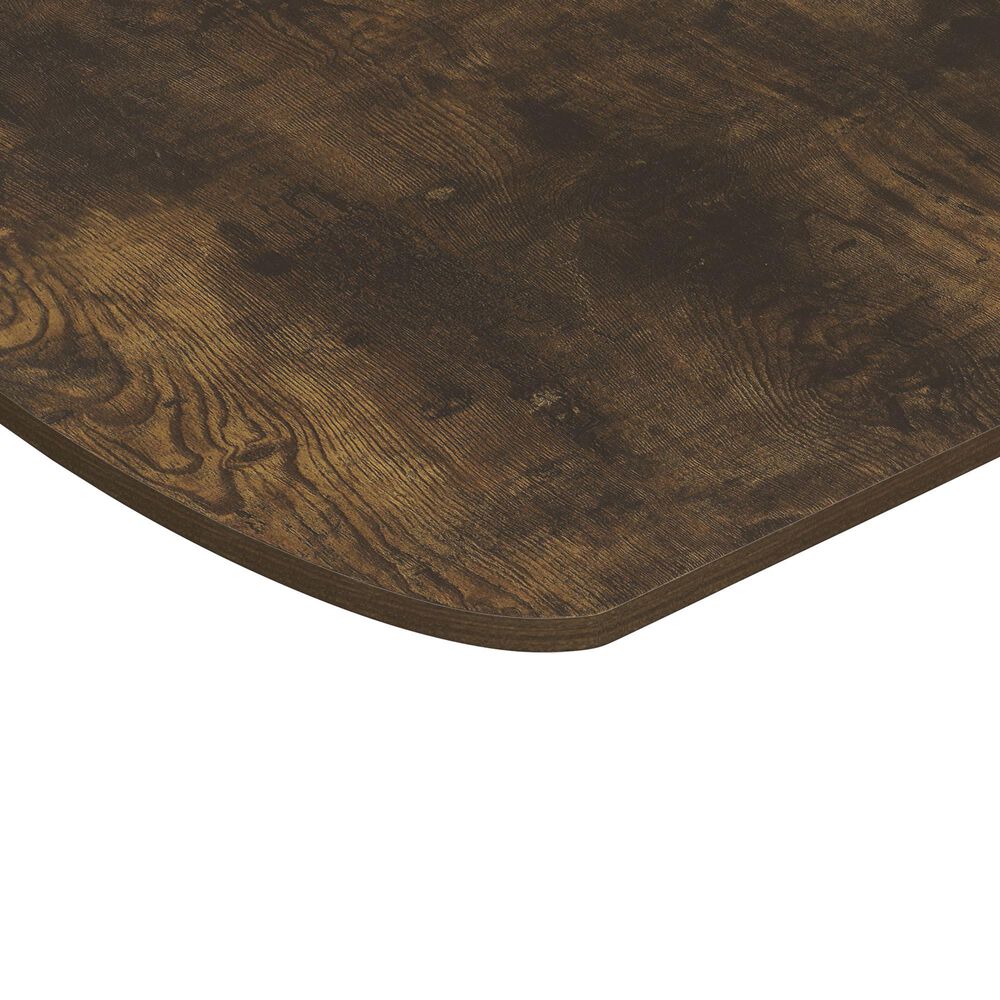 HOMLUX 1-Shelf End Table in Amber Pine and Black, , large