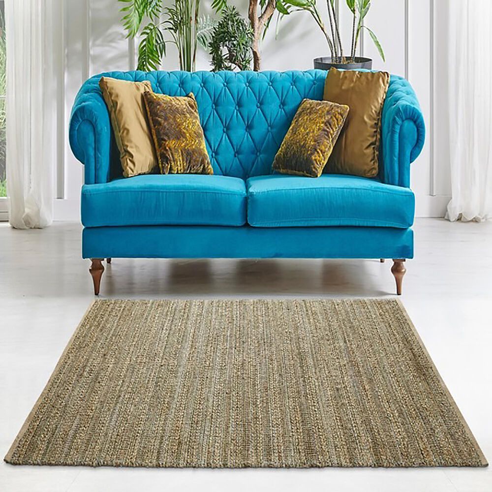 L&amp;R Resources Natural Fiber Smoke Green 10' x 14' Area Rug, , large